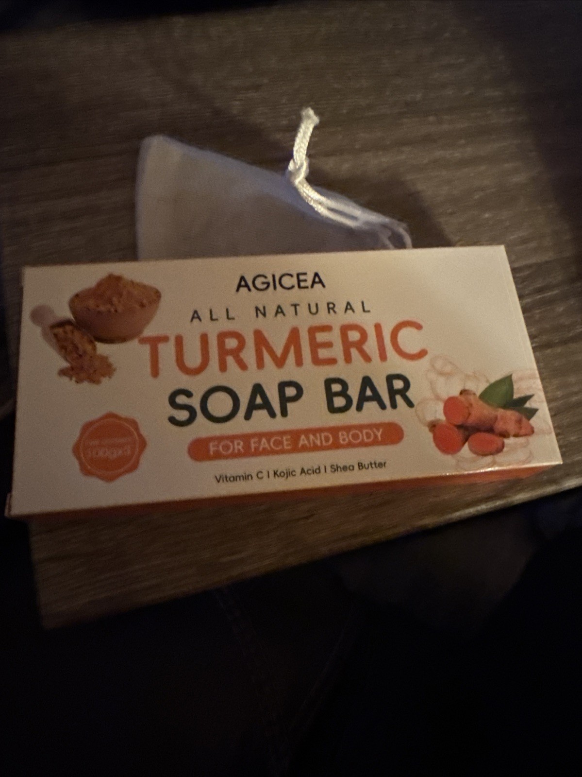 Turmeric Soap Bar for Face and Body 5.29oz, Handmade Cosmetic Soap Jabon Curcuma