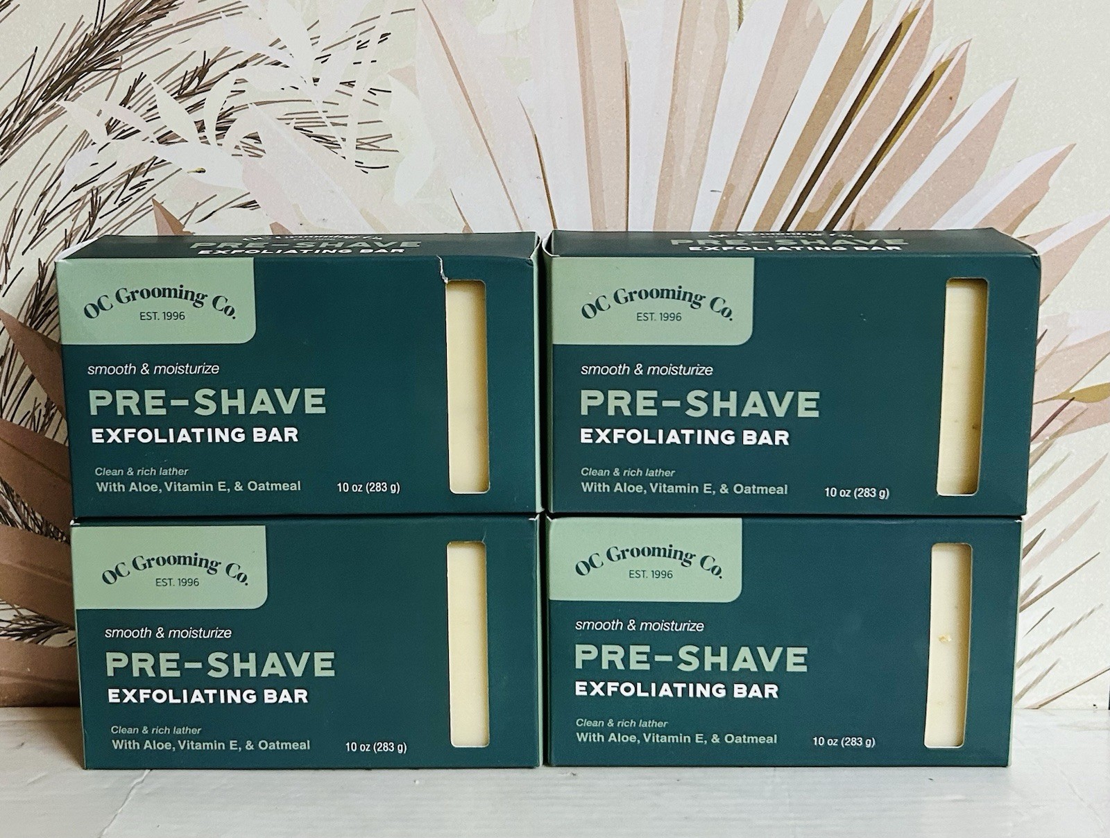 4-Pack OC Grooming Co. ~ Pre-Shave Exfoliating Bar Soap with Aloe & Vitamin E