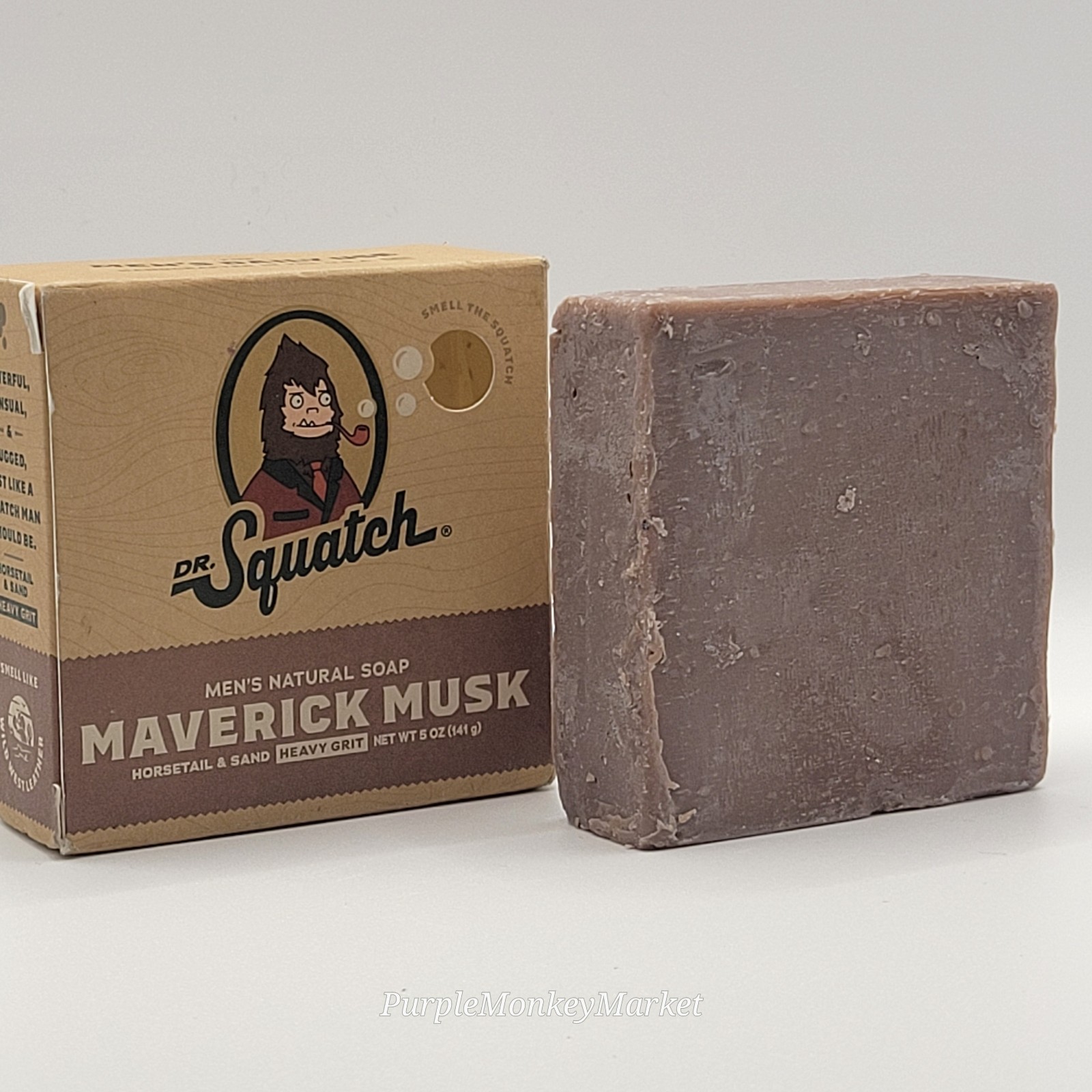 Dr. Squatch Mens Natural Soap MAVERICK MUSK Horsetail & Sand Heavy Grit 5 oz