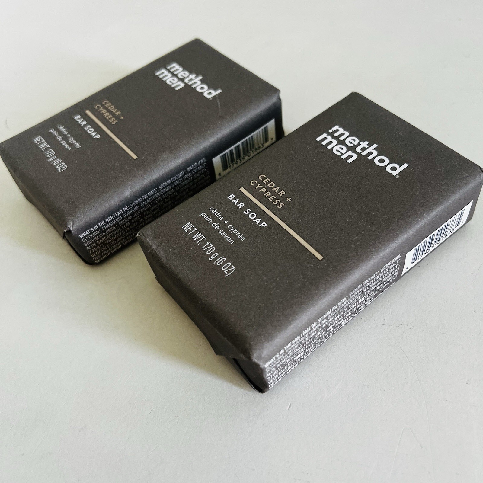 2 x Method Men Bar Soap CEDAR + CYPRESS 6 oz
