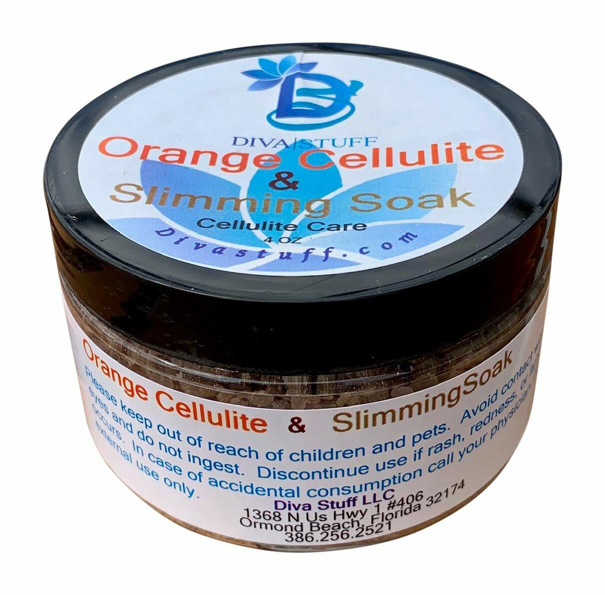 Cellulite and Slimming Salt Bath Soak With Orange Polyphenols,4oz Jar, Diva Stuf