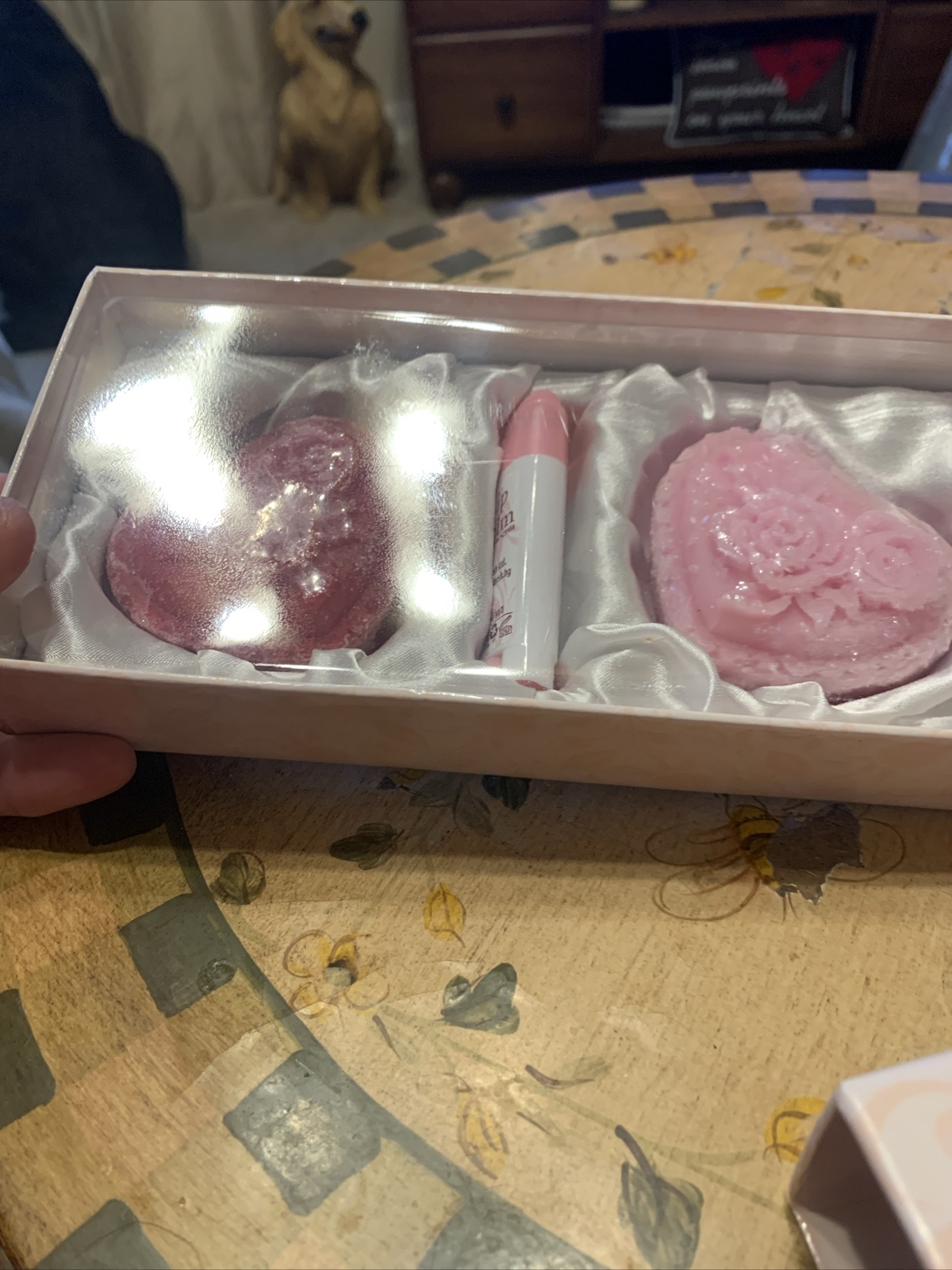 SEALED Rose Luxury of Bulgaria Gift Set. 2 Glycerin Soaps & Lip Balm. Exp. 2024