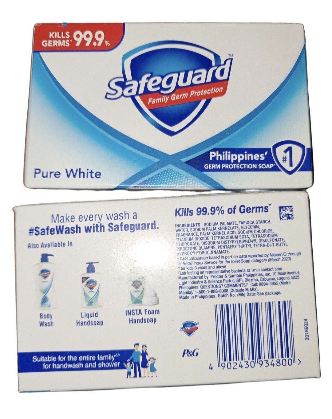 💙 SAFEGUARD 💙 2-BARS 4.4 Oz 🫧 ●FAMILY GERM PROTECTION● 🫧 Pure White Soap 🫧.