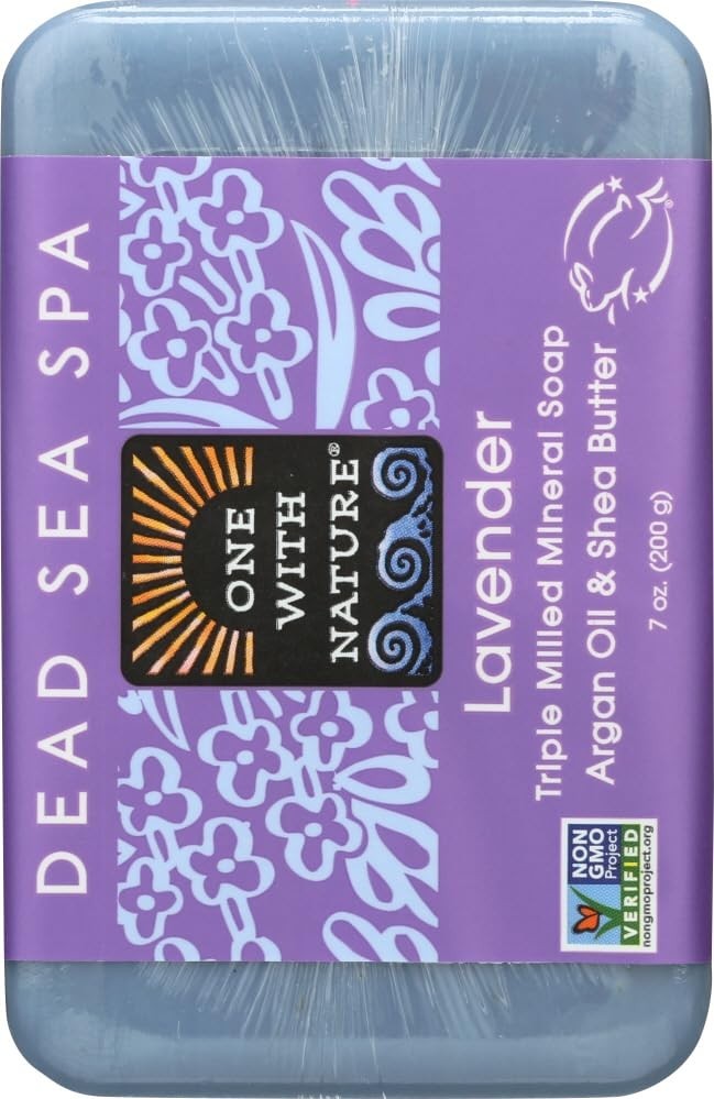 One With Nature, Dead Sea Mineral Soap, Lavender, 7 oz (Pack of 6)