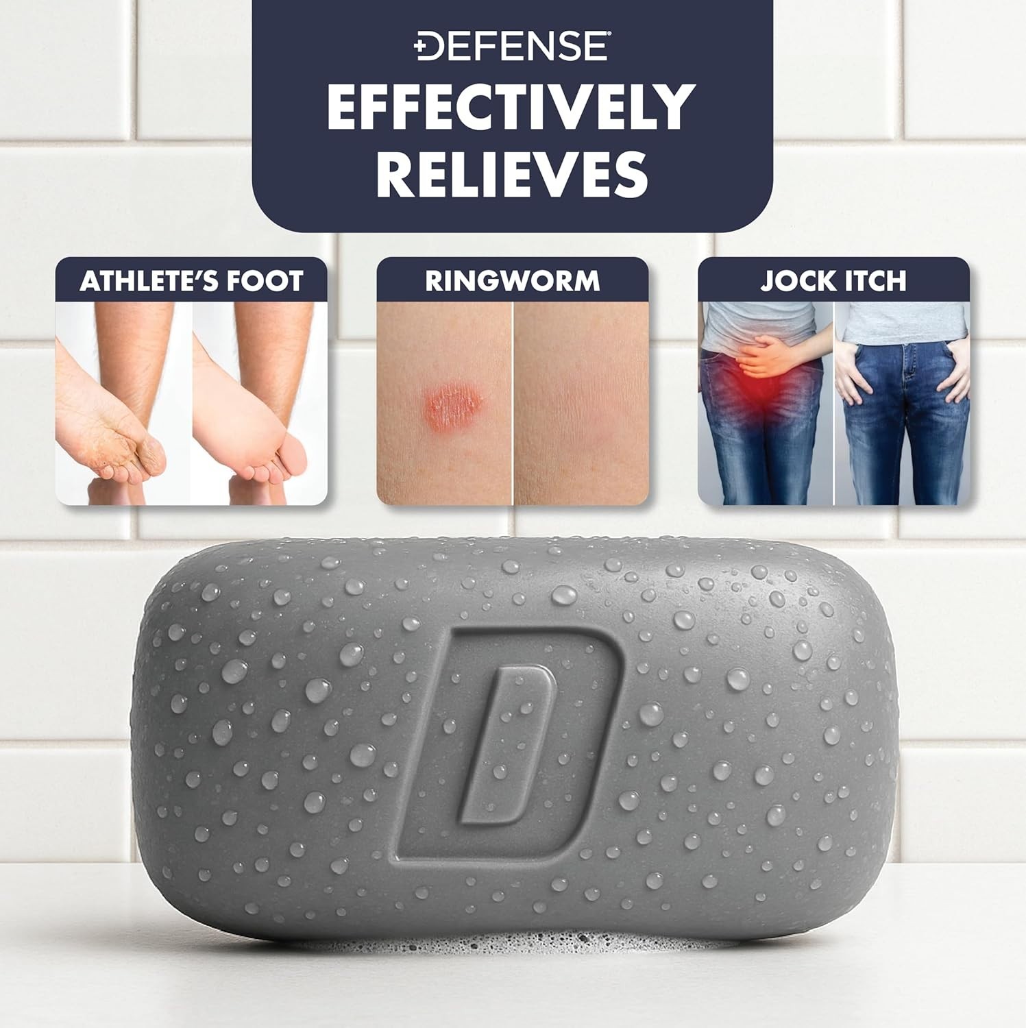 Medicated Defense Antifungal Soap 2-Pack | Jock Itch & Athlete’s Foot Relief