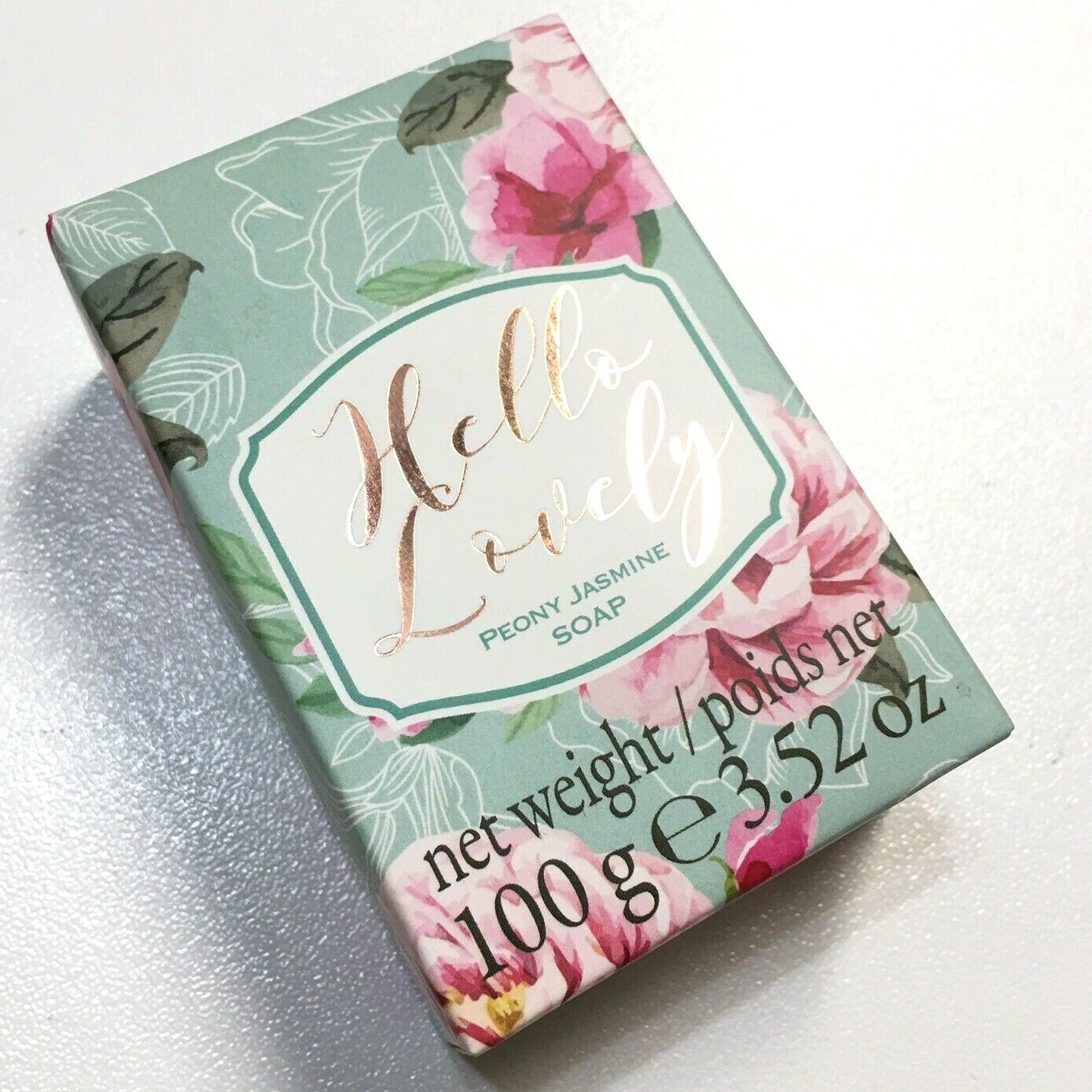 Gift Craft Hello Lovely Exfoliating Oatmeal Soap Peony Jasmine Bloom 3.52oz Bar