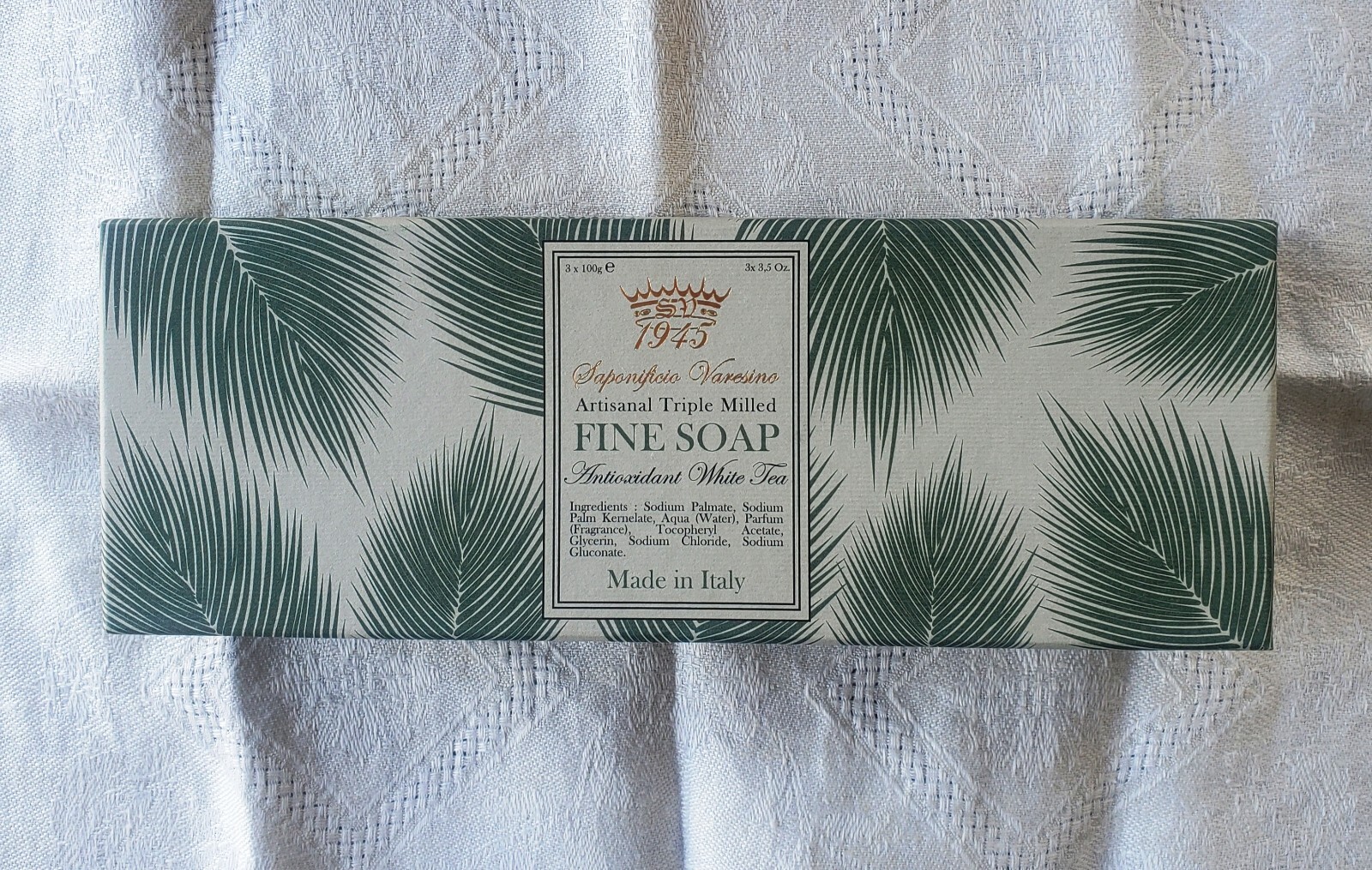 Saponificio Varesino Italy Gift Boxed 3 x 100 gr Antioxidant White Tea Soaps NEW