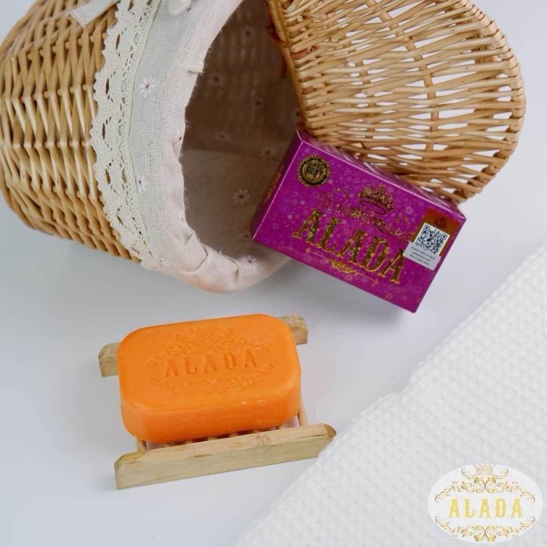 ALADA Orange Body Bar Soap Face Hands Rectangular Regular Size