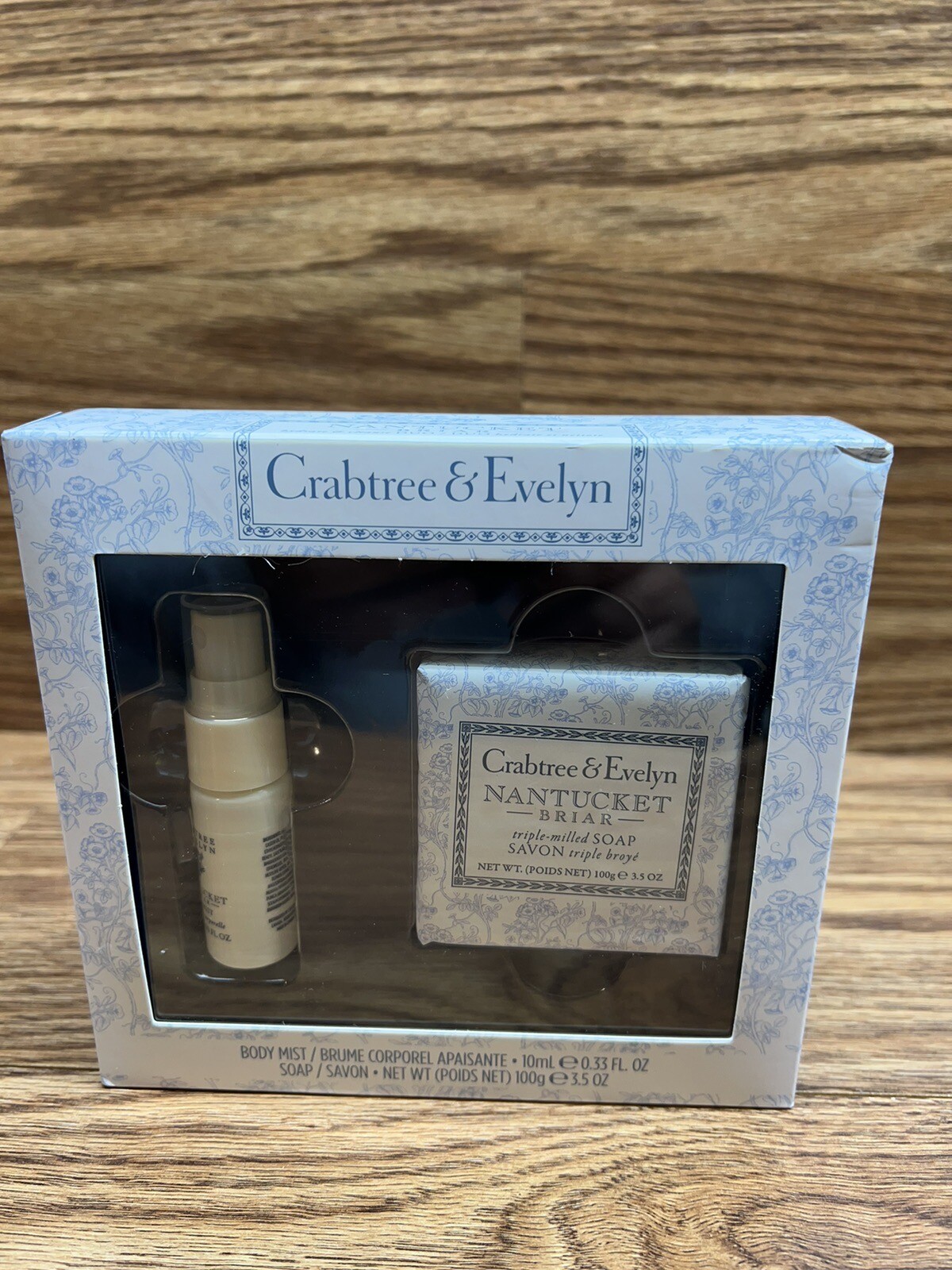 Crabtree & Evelyn Nantucket Briar Body Mist .33 fl oz & Bar Soap 3.5 oz. Gift