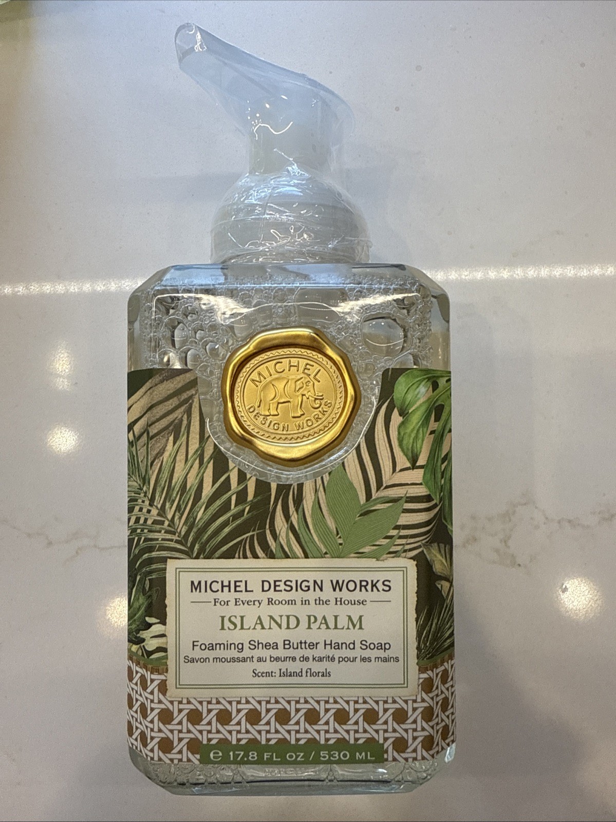 SHEA BUTTER FOAMING HAND SOAP Island Palm Michel Design Works 17.8 Oz