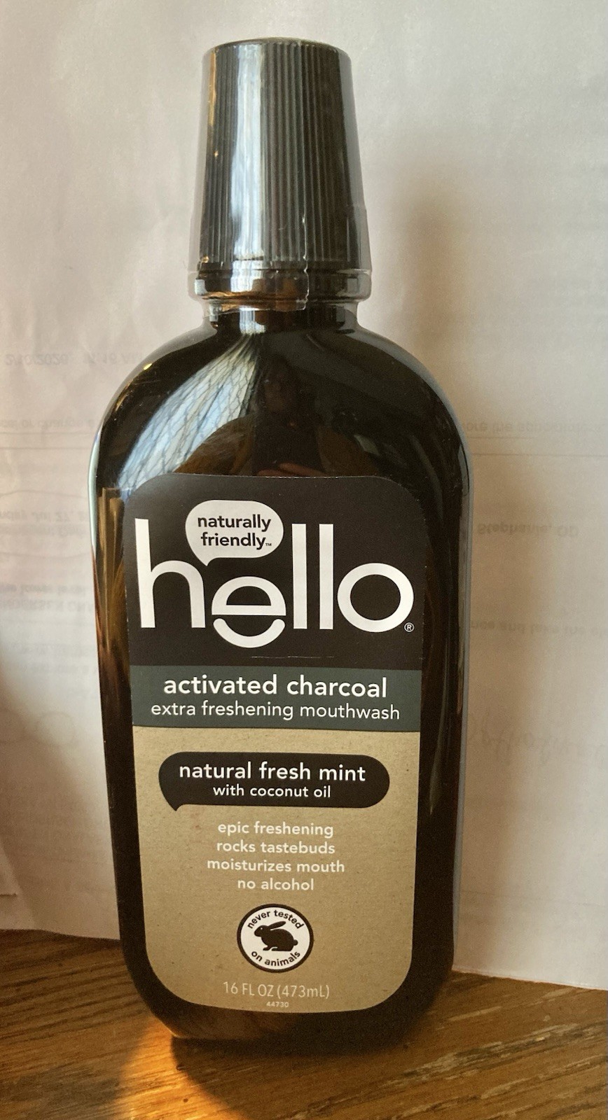 *Cellophaned Shut* Activated Charcoal Fresh Mint Mouthwash 16 Oz