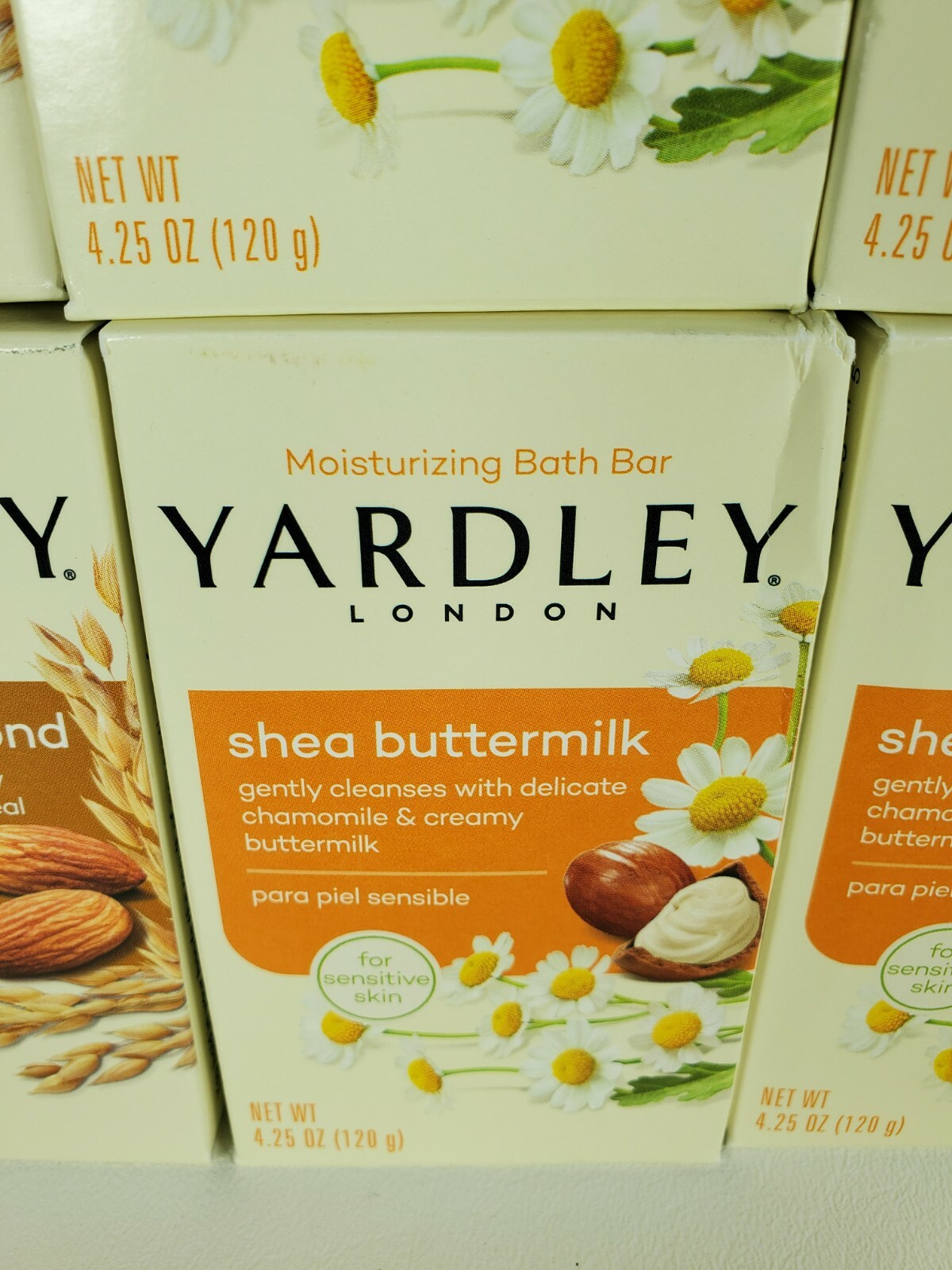 New 8 Bars Yardley London OATMEAL & ALMOND and SHEA BUTTERMILK 4.25 oz