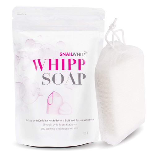 Snail White Whipp Soap Bar Foam with Delicate Softening Namu Life 100g.