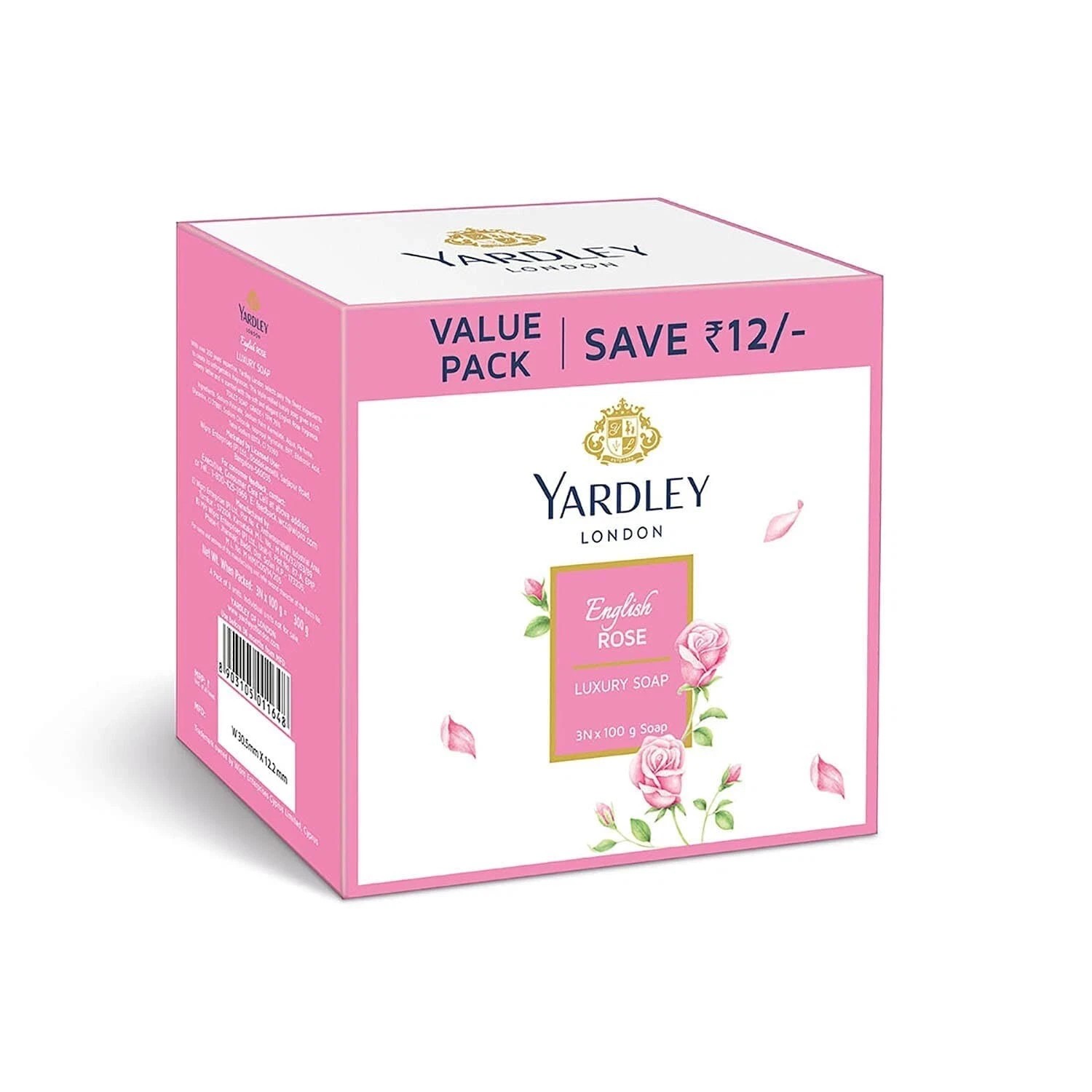 Yardley London English Rose Luxury Soap, 100g/3.5oz , Pack of 3