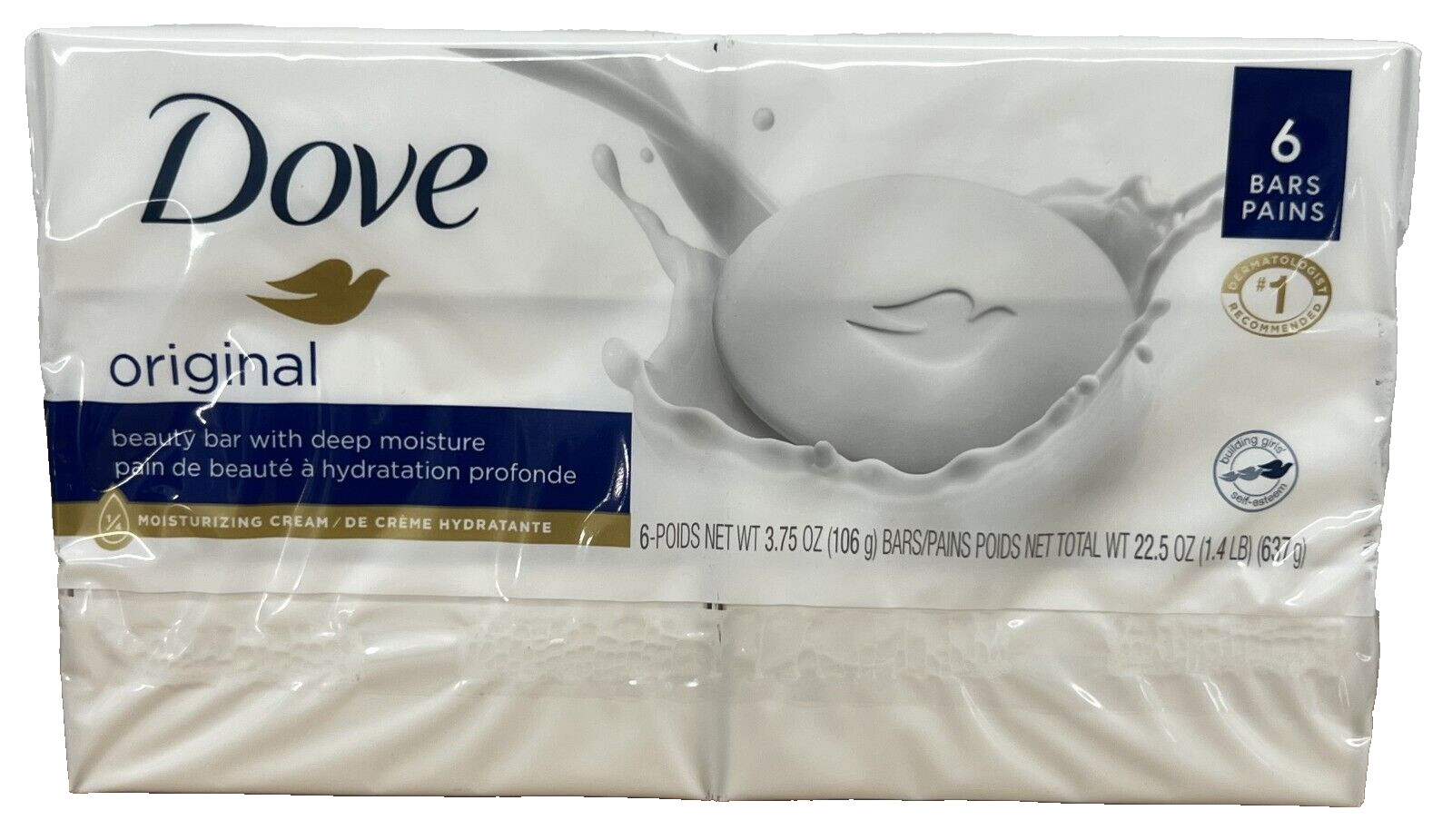 Dove Beauty Bar Original 6 Bars 22.5 oz