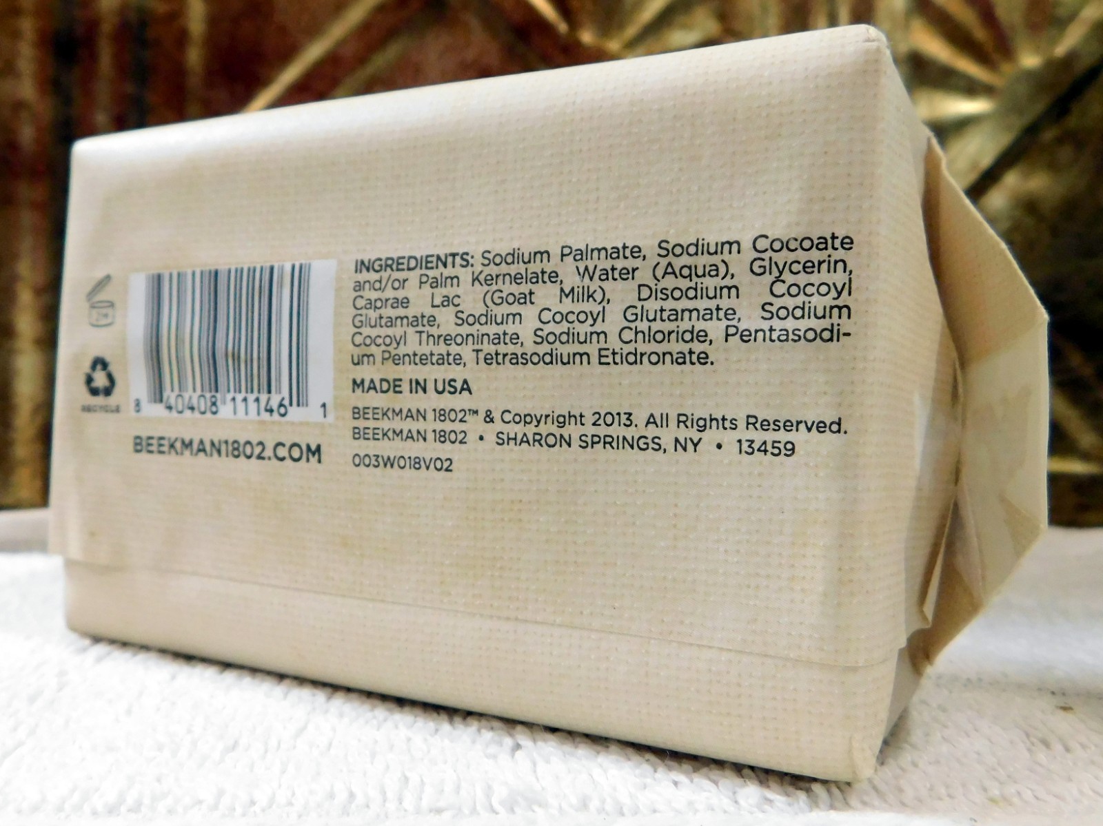 Beekman 1802 Goat Milk Bar Soap – PURE Fragrance Free – 9.0 oz / 255 g