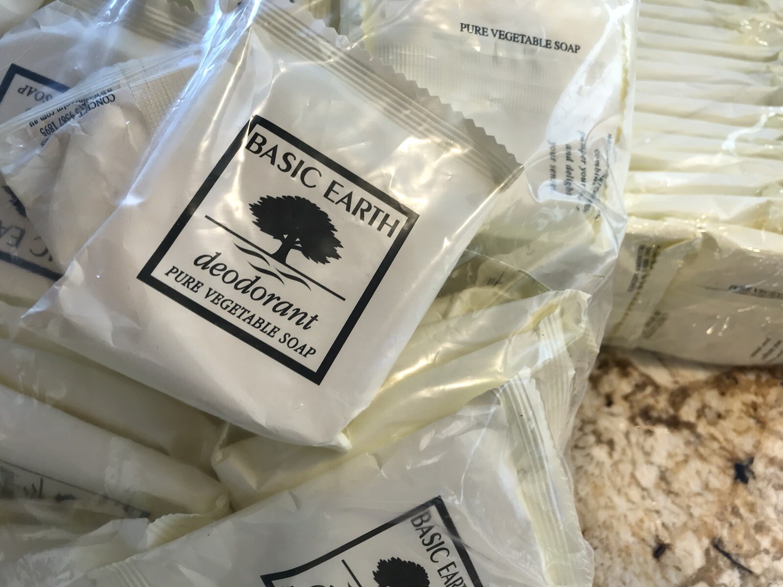 Basic Earth Hotel Motel Wrapped Travel Size Basic Soap Bar Bulk 247 Bars Vegan