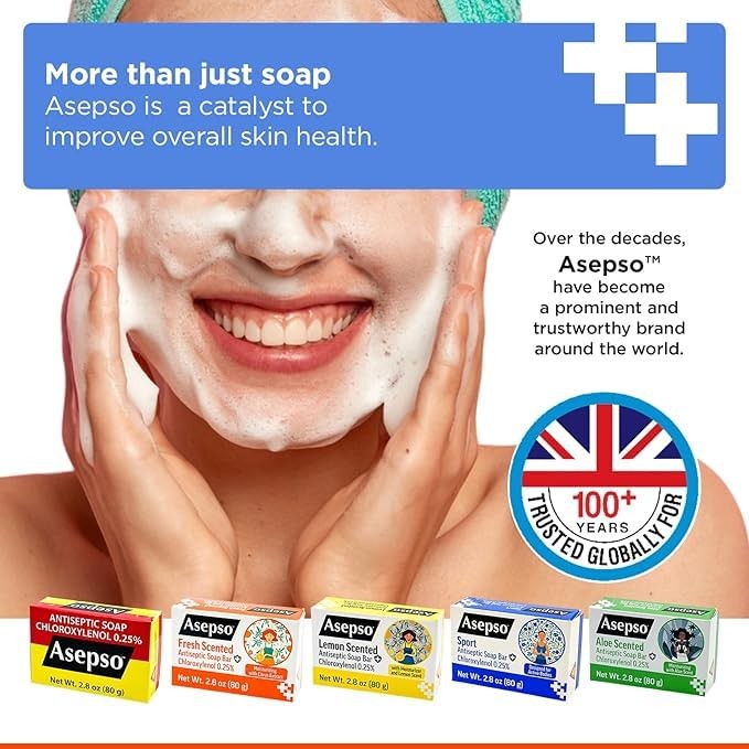 Antibacterial Bar Soap – 4 Pack 80g / 2.8 oz Each – Antiseptic Cleansing Soap…