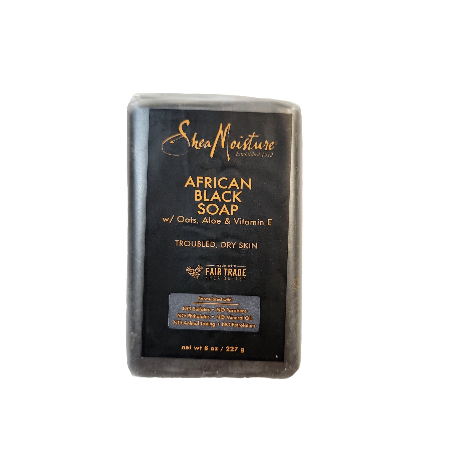 Shea Moisture African Black Soap Bar with Shea Butter 8 oz. NEW/SEALED