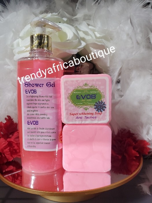1 EVOB shower gel, 2 clarifying 150g bar soap. Anti tache. 💯 AUTHENTIC
