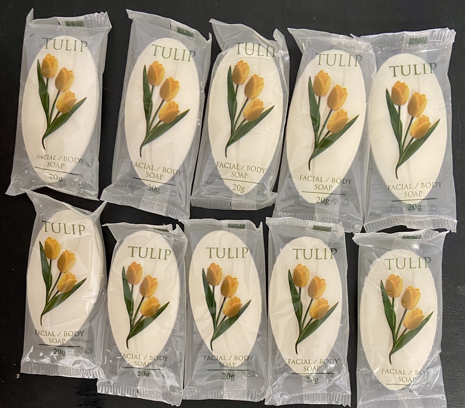 Lot-10 Tulip Floral Body & Face Oval Bar Soap Hotel Travel Size High Quality NEW