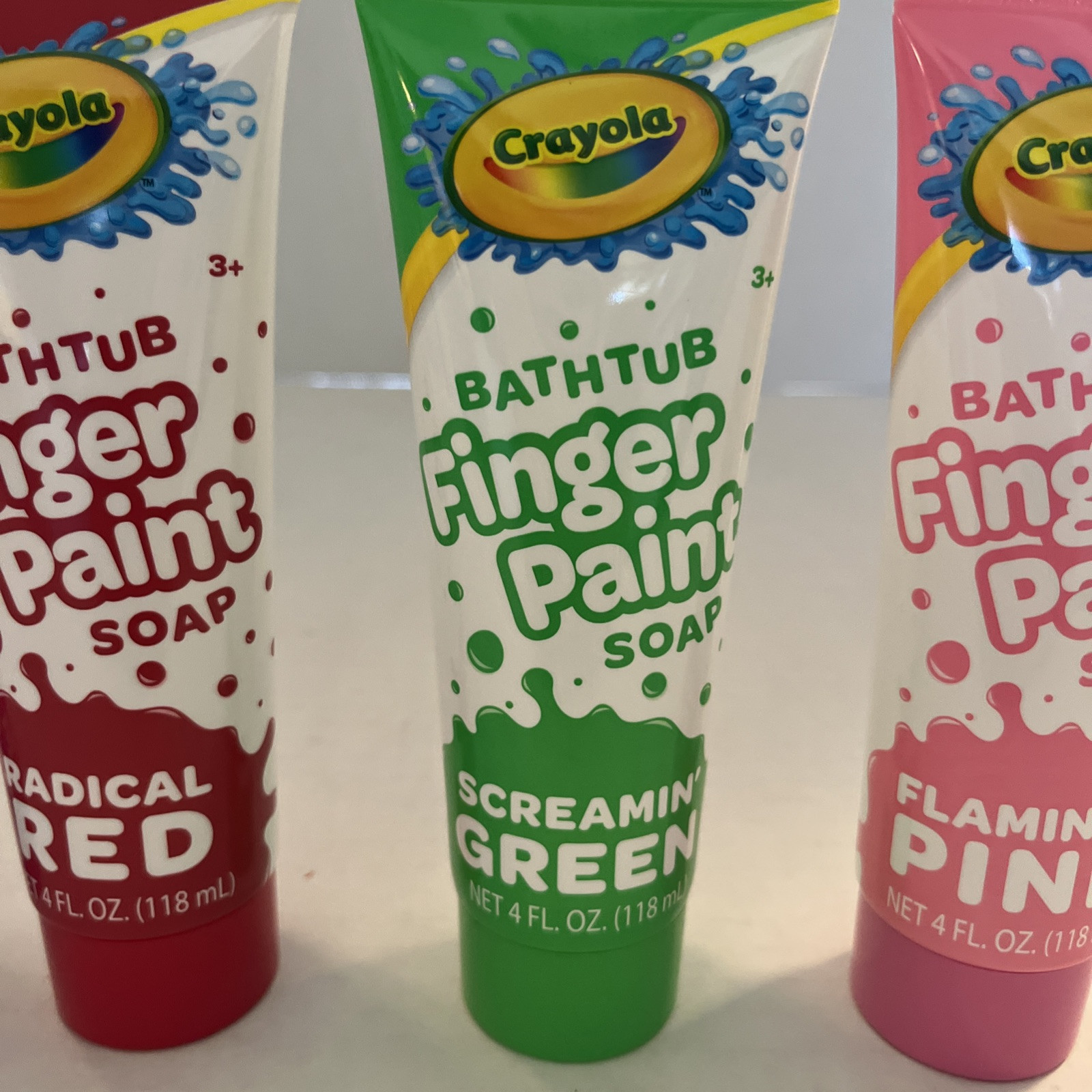 LOT of 5 Crayola Bathtub Finger Paint Soap Red Pink Green Blue Purple