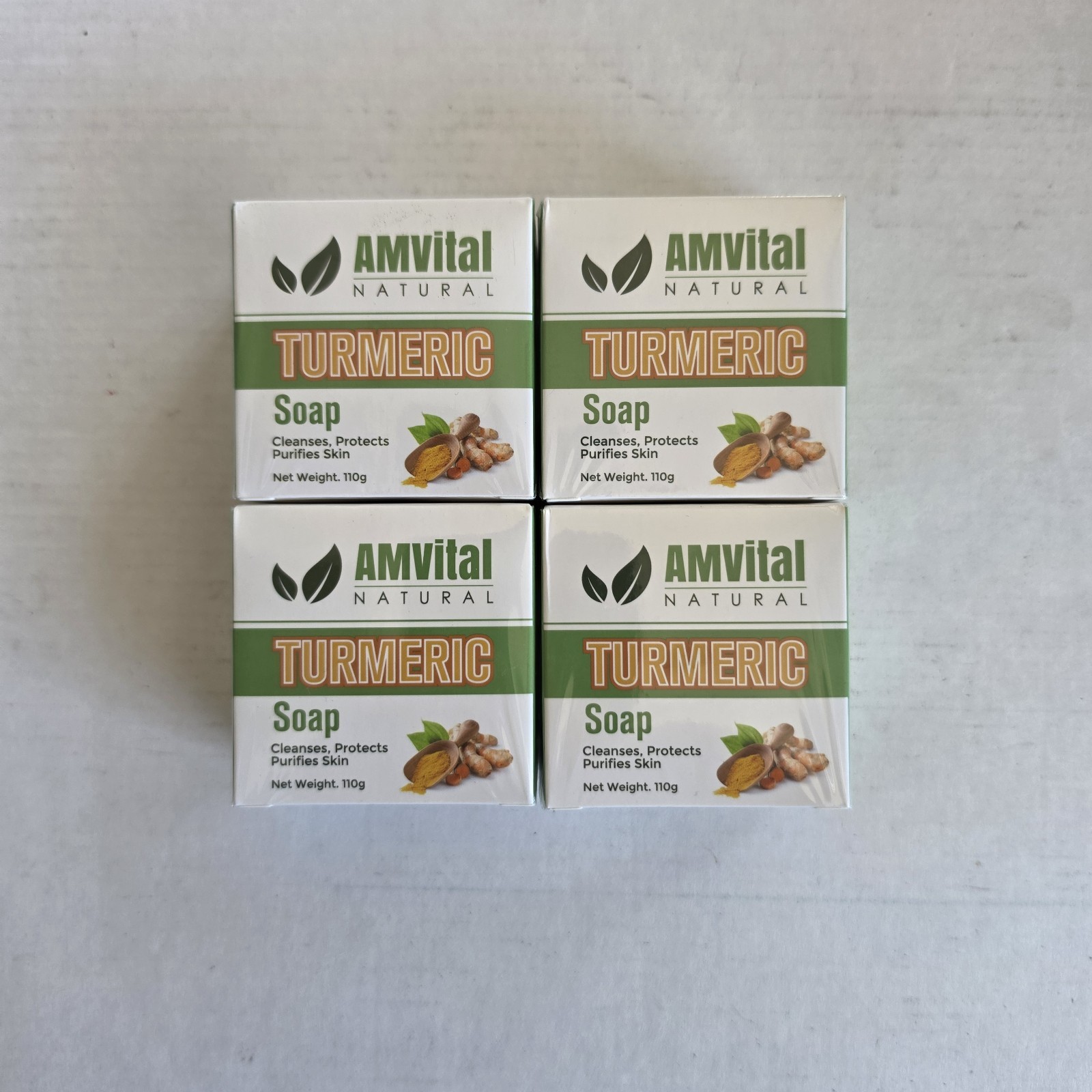 AMVital – Turmeric Soap Bar for Face & Body-Acne – 4 Pack