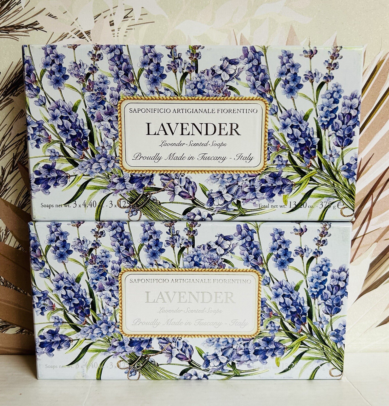2-Pack Saponificio ~ Lavender Scented Bar Soap 6 Bars 4.40 oz Each