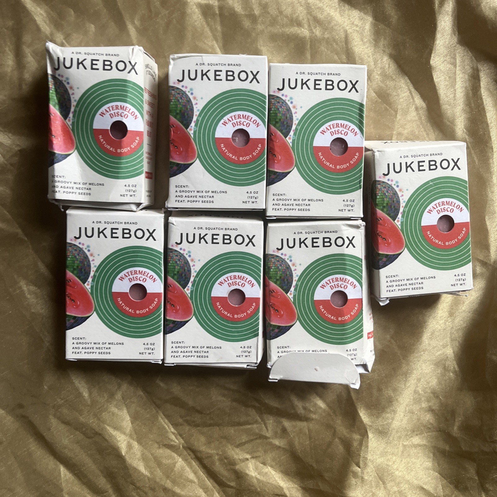 Jukebox Natural Body Bar Soap Watermelon Disco 4.5 OZ (7 Bars)
