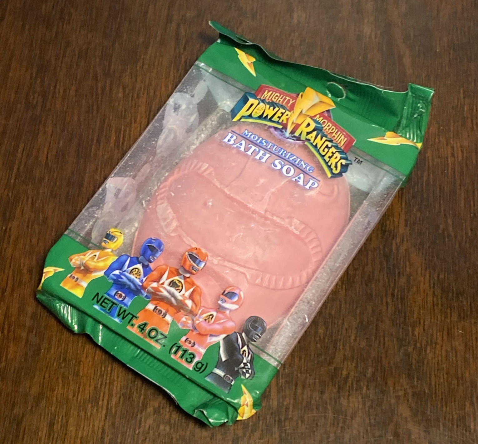 VINTAGE Mighty Morphin Power Rangers Bar Soap – 90s Bath JASON Red MMPR 1994 NOS