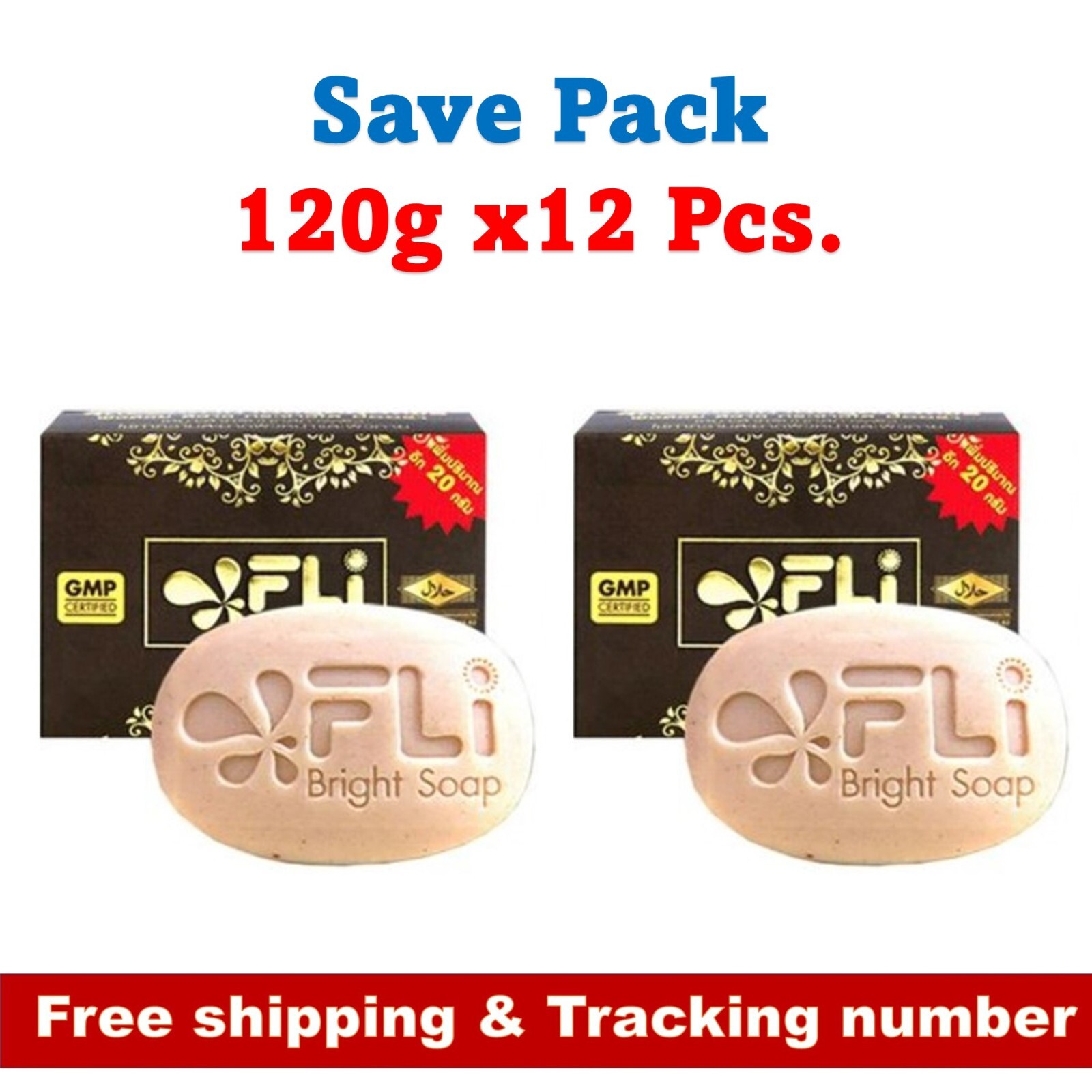 2x FLI Soap Bright Thai Herbal Radiant Bath Body Odor Face Skin