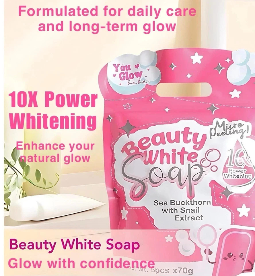 Beauty White Soap by You Glow Babe 5 Bars x 70g – 2 Pack