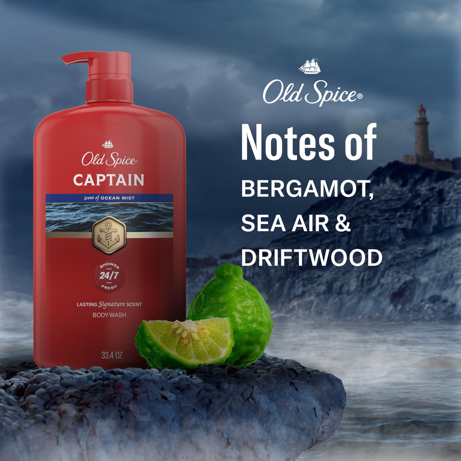 Old Spice Refreshing Body Wash for Men, 3X Defense, 33.4 Fl Oz (Pack of 1)