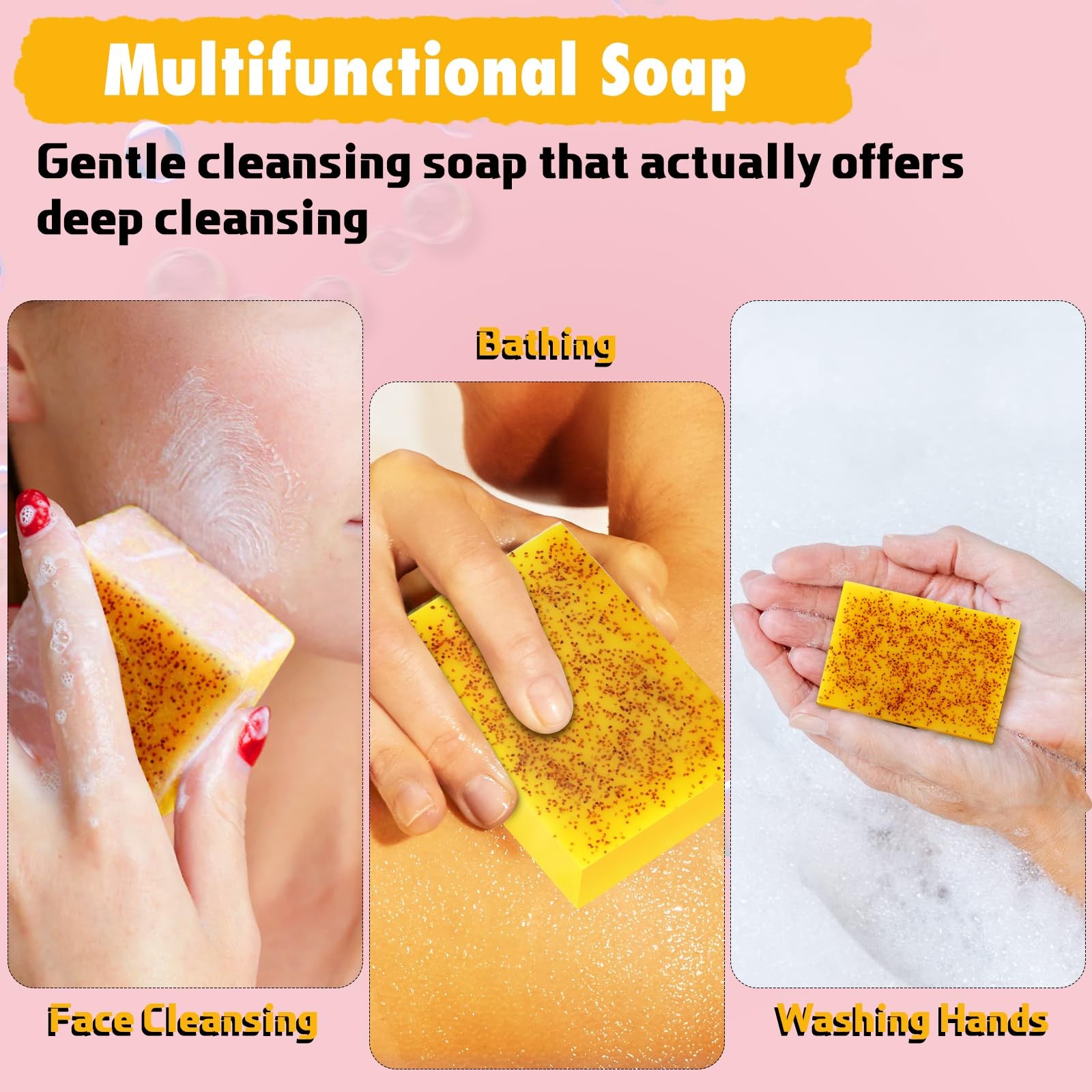Lemon Turmeric Kojic Acid Soap Bar, Turmeric Soap Bar with Vitamin E for Dry …