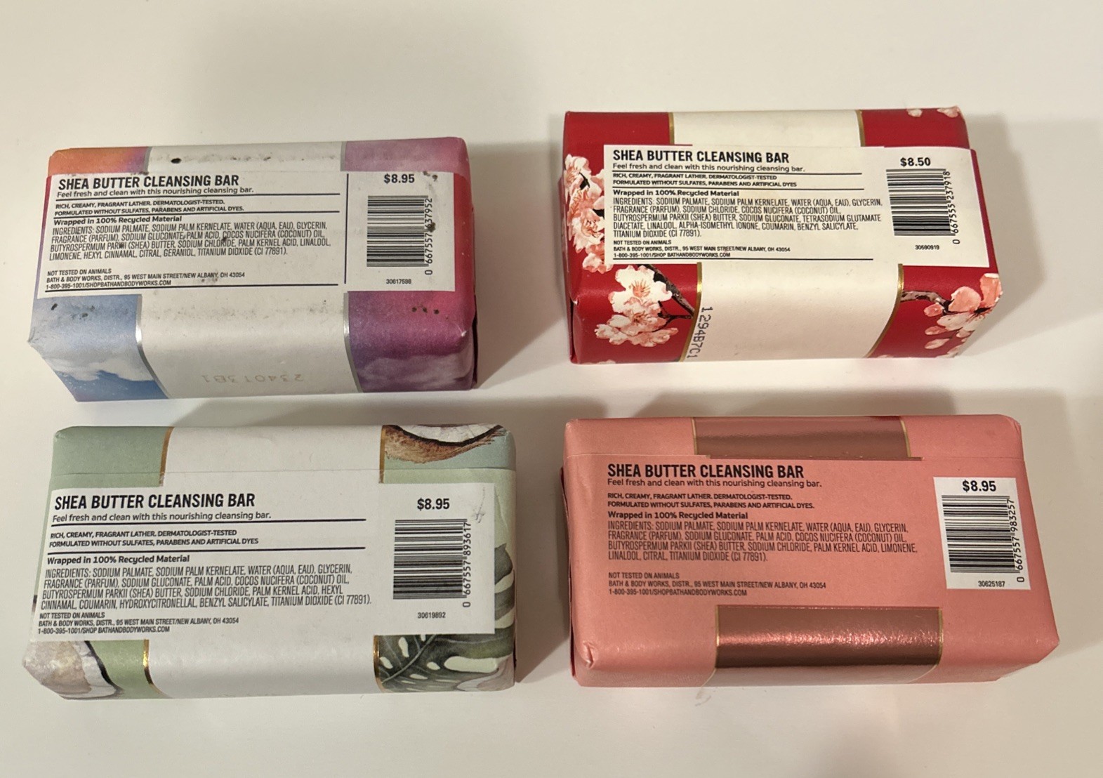 Bath and Body Works Lot Of 4 5 Oz Shea Butter Cleansing Bars 141.75g Each Sealed