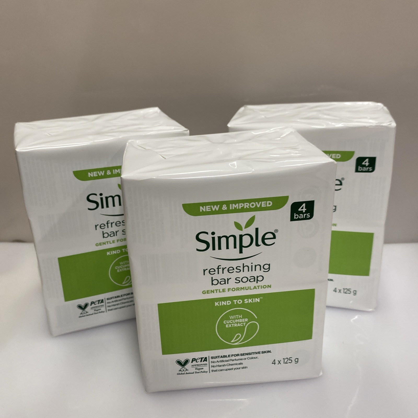 3X Simple Pure Cleansing Soap 4 Bars – Kind To Skin