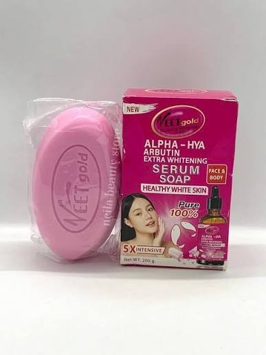 VeetGold Alpha-Hya Arbutin Extra Whitening Serum Soap 200g