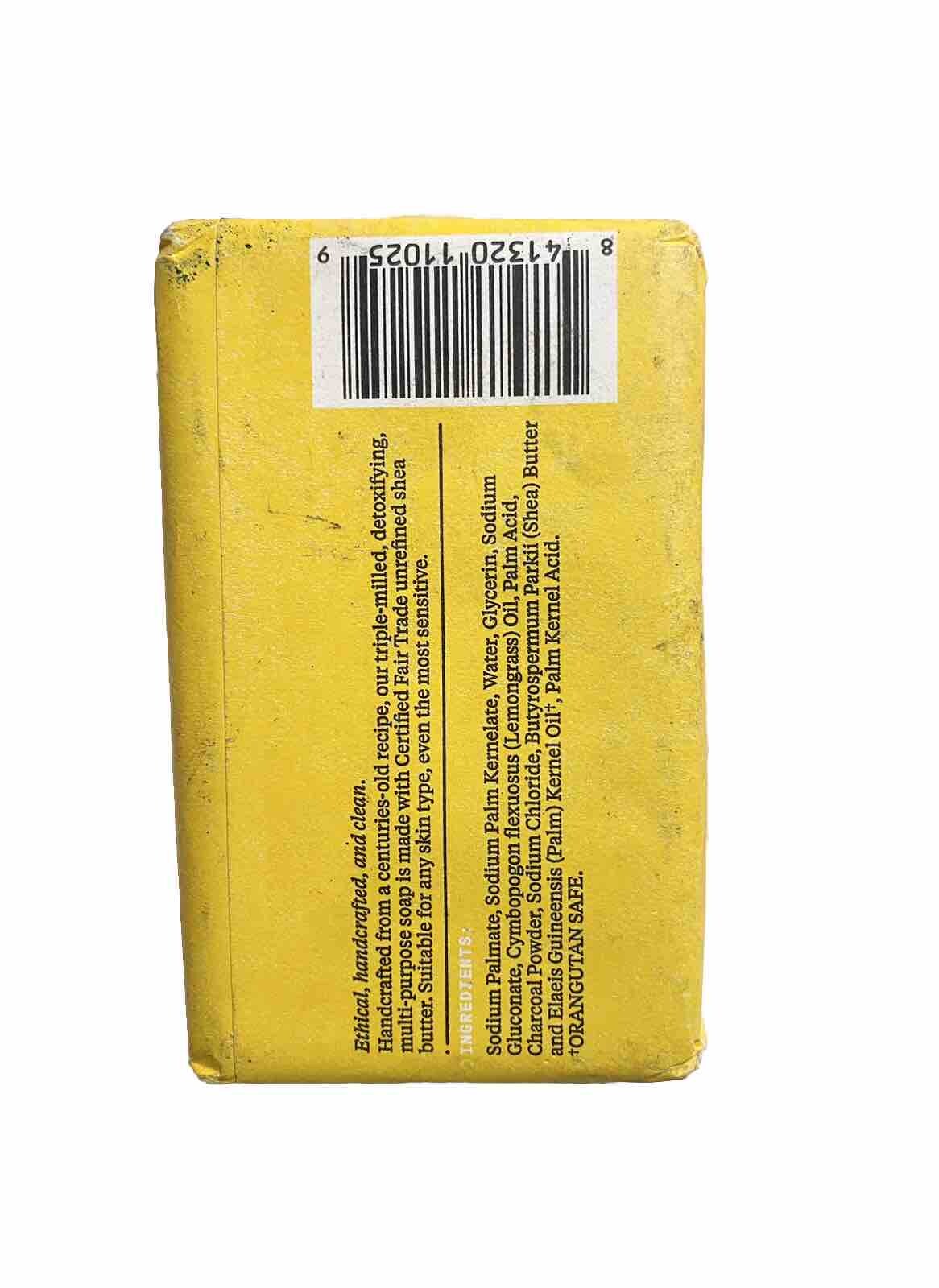 Alaffia Authentic African Black Soap Triple Milled Hemp Olive Leaf Lemon Grass