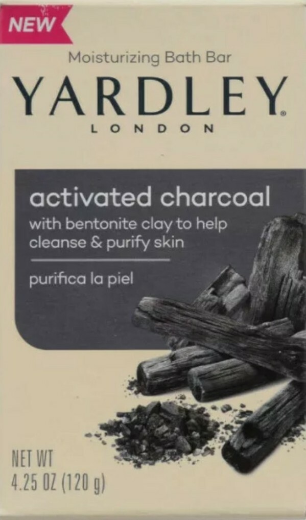 🖤Activated Charcoal Moisturizing Yardley London Bath Soap 4.25 oz Bars🖤(4)Bars