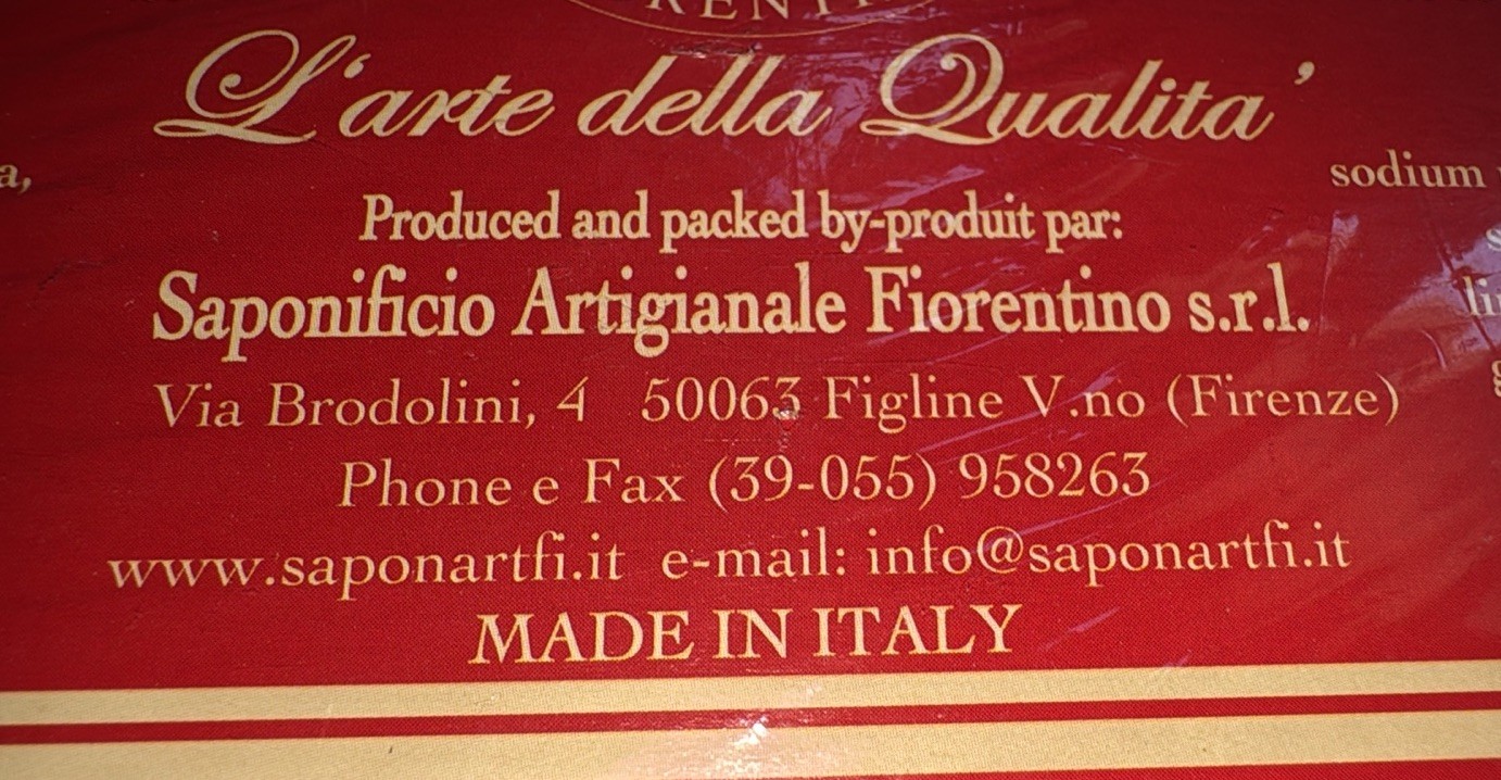 Vintage Saponificio Artigianale Fiorentino Soap Gift Set 3 Bars Made in Italy