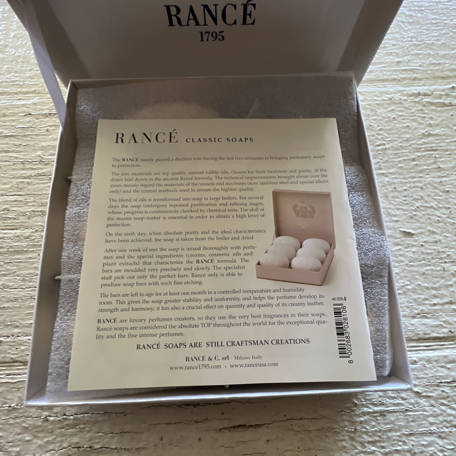 Vintage Rance 1795 Crème Savon Extra Gardenia Soap Box
