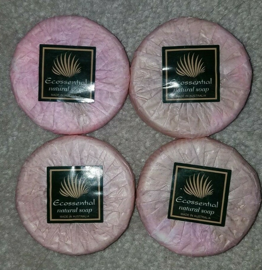 Lot of 4 Ecossential Bath & Body Natural Soap Made in Australia Travel Size