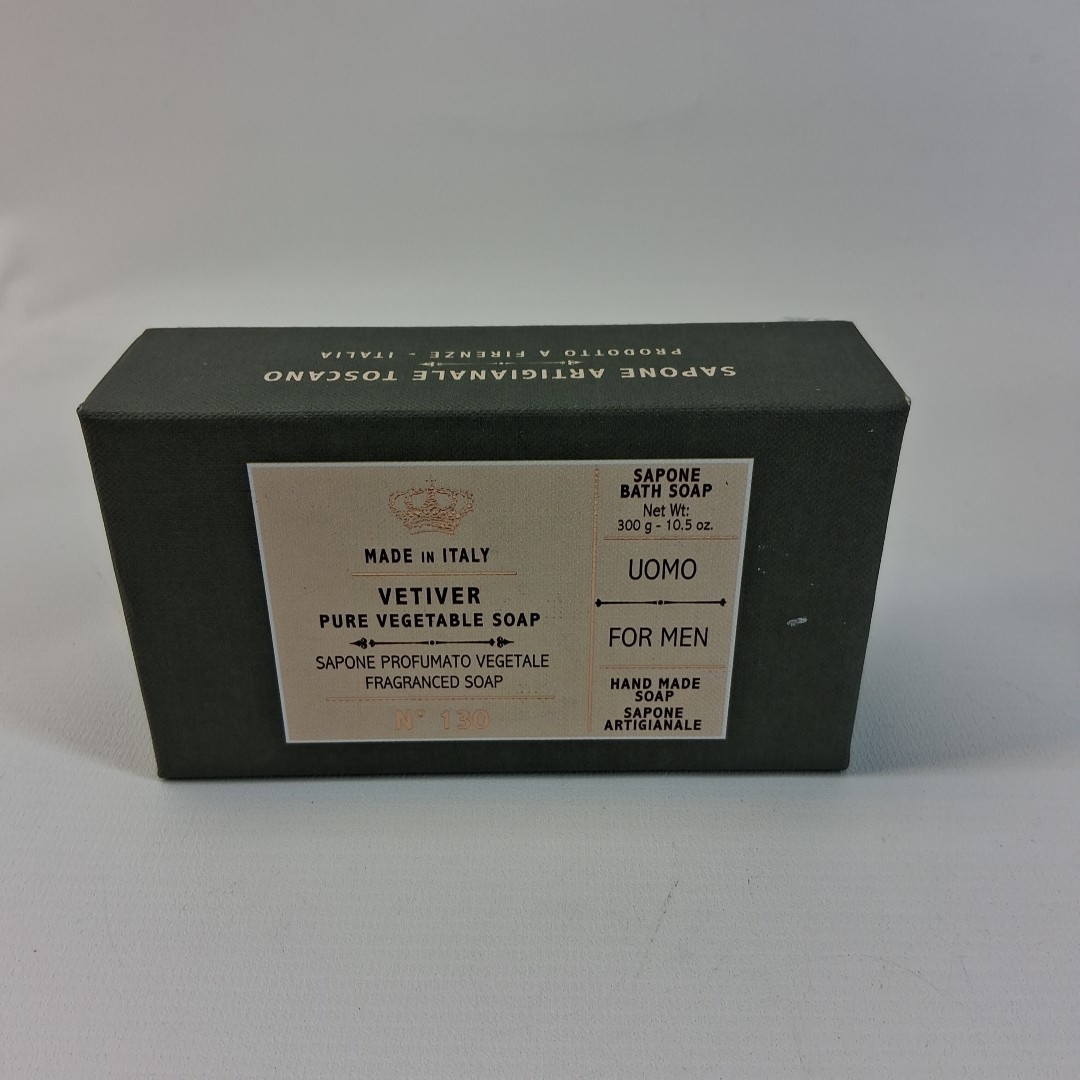 Mario Fissi Vetiver Pure Vegetable Soap # 130, Men Fragranced Soap 10.5 oz
