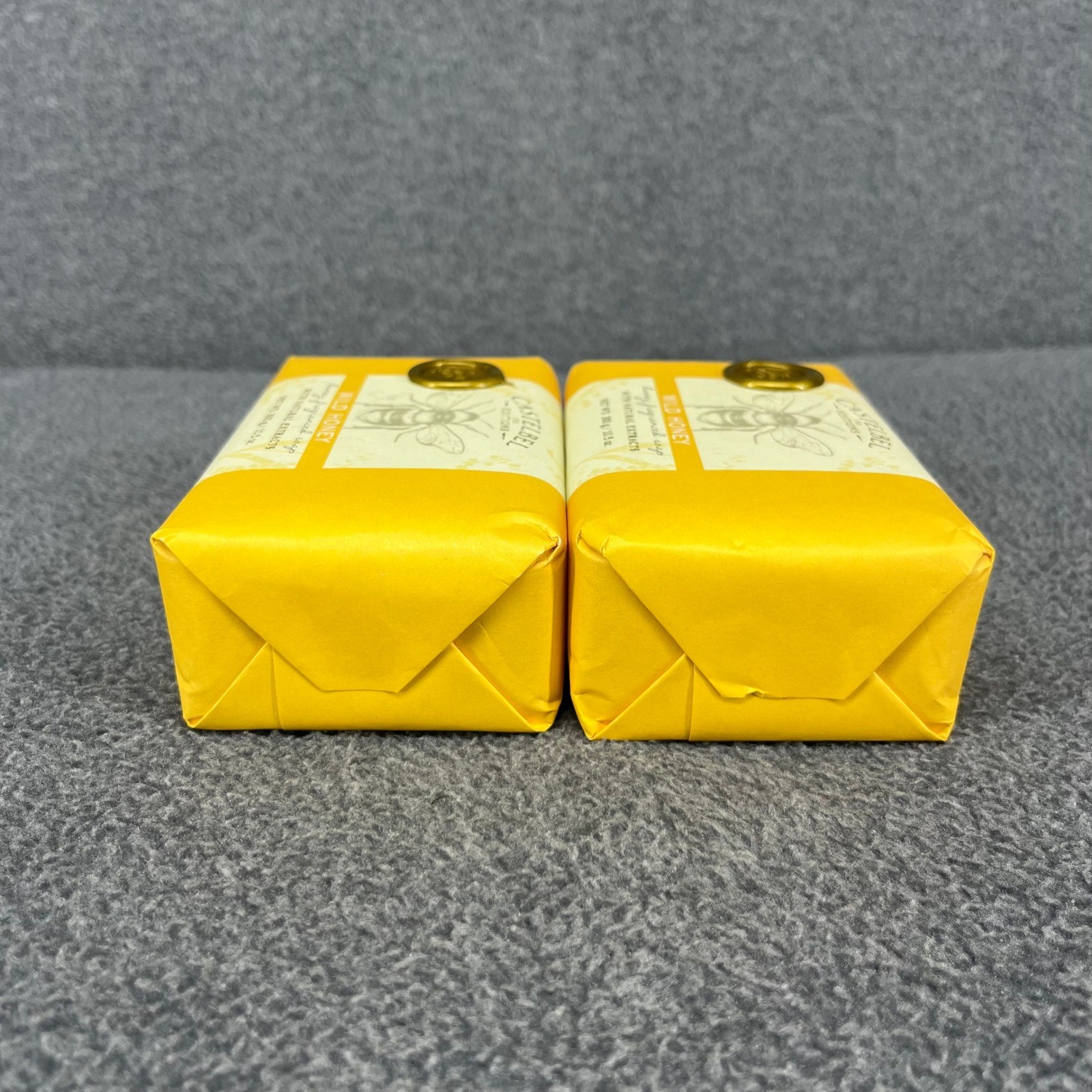 2x Castelbel Wild Honey Soap Bar 10.5oz Yellow Portugal Luxury Bee Gift