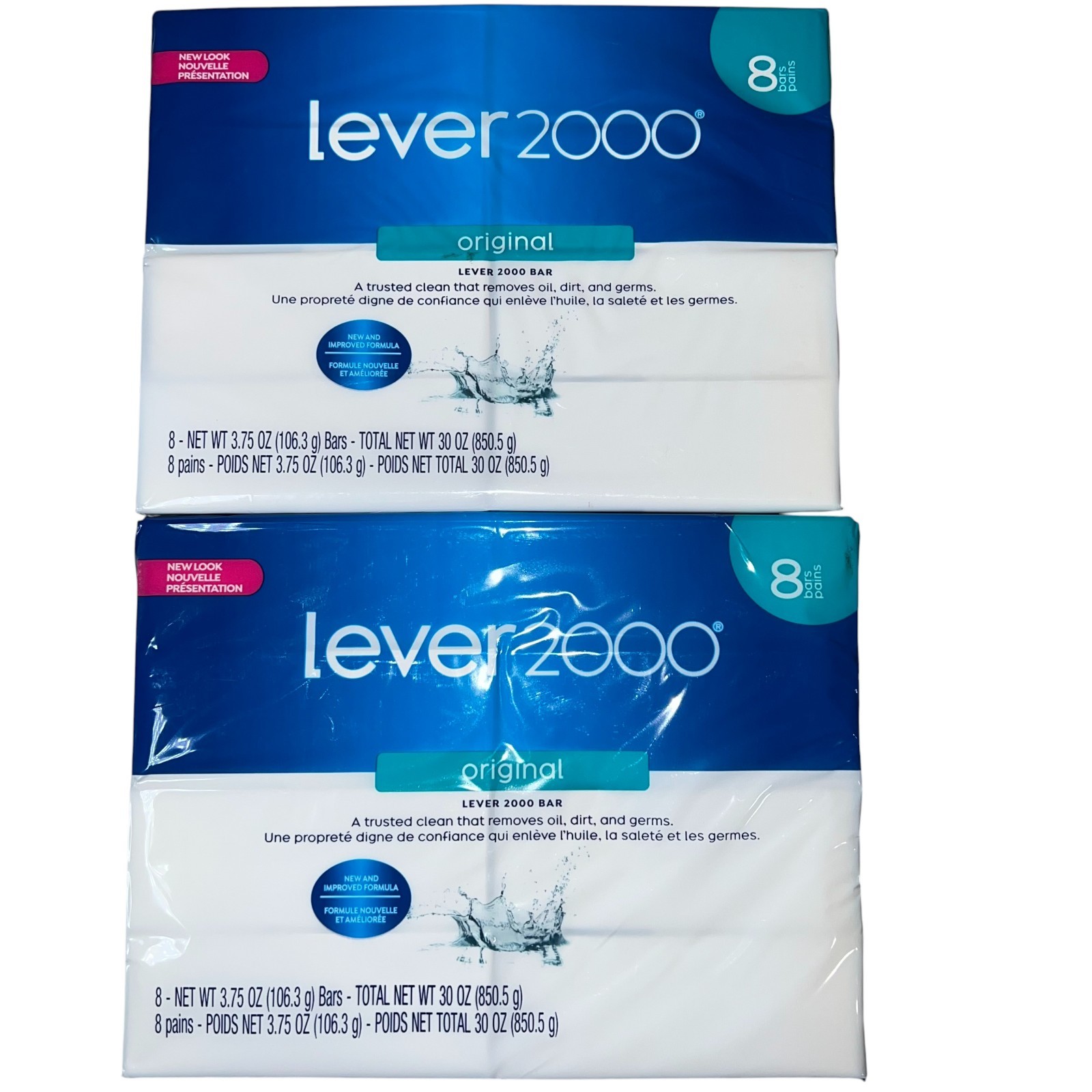 2x Lever 2000 Original Bar Soap 8-Packs (3.75 oz Bars) – 16 Bars Total