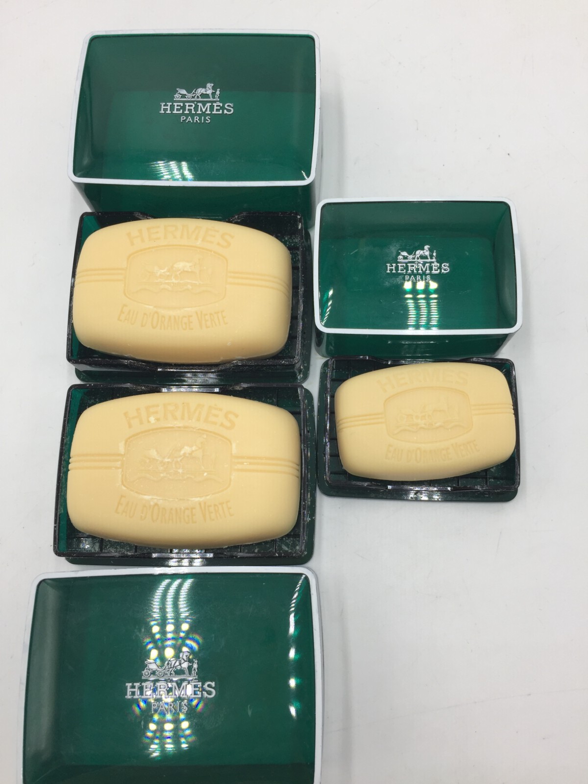 3 Hermes Paris Travel Bar Soap 2–1.7 Oz & 1–0.8 Oz, Made in France