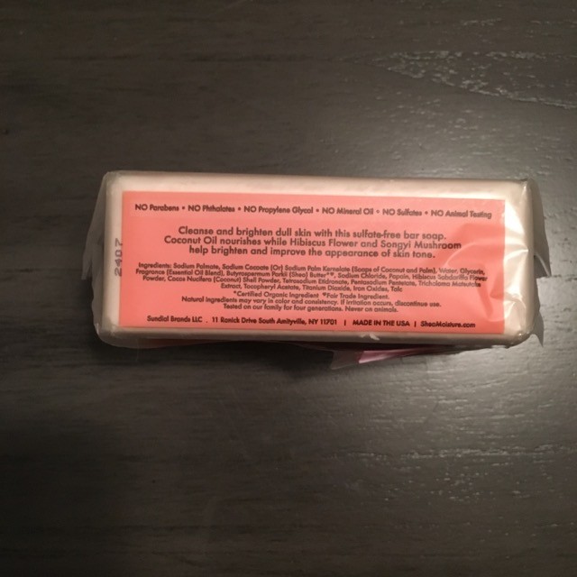 New Shea Moisture Coconut & Hibiscus Shea Butter Bar Soap 8 oz for Dull Skin