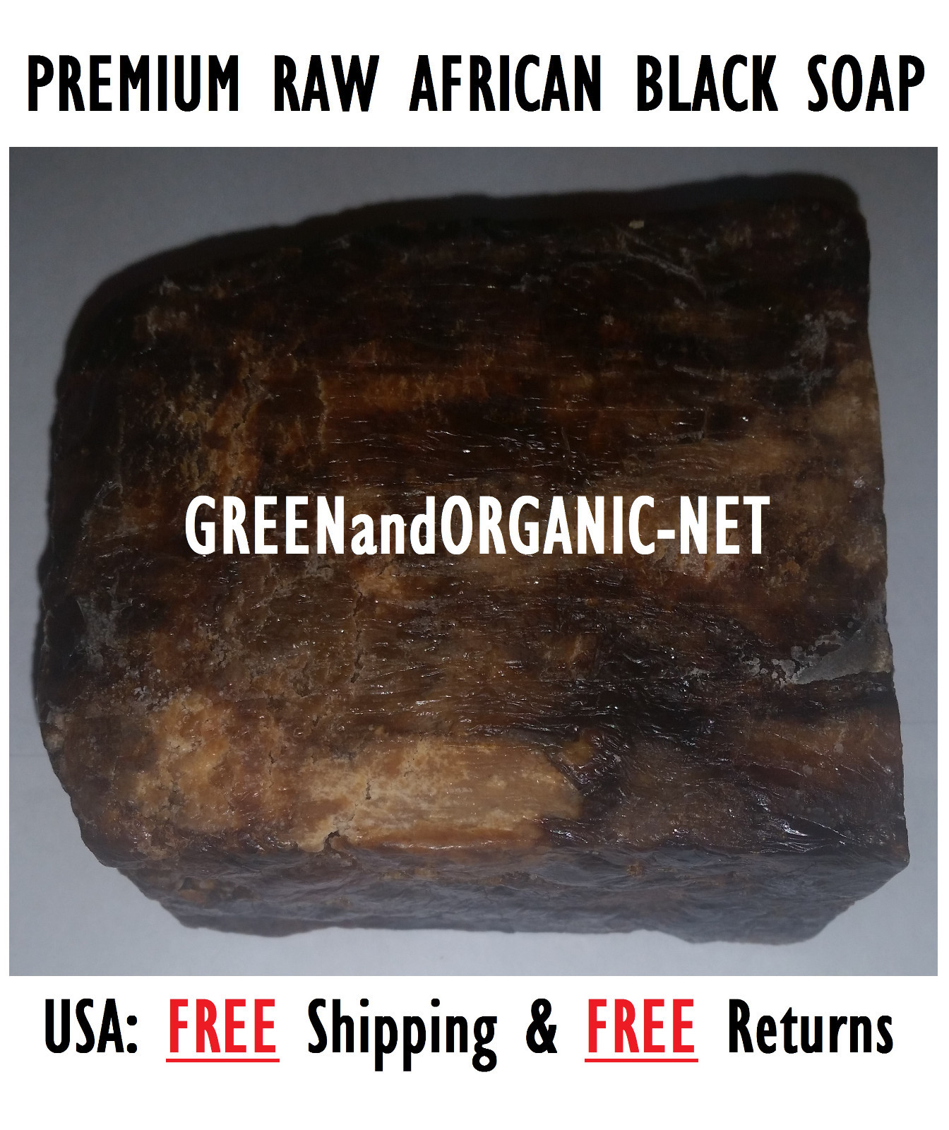 5lb 100% Natural Raw African Black Soap, Organic, Unrefined GHANA west Africa
