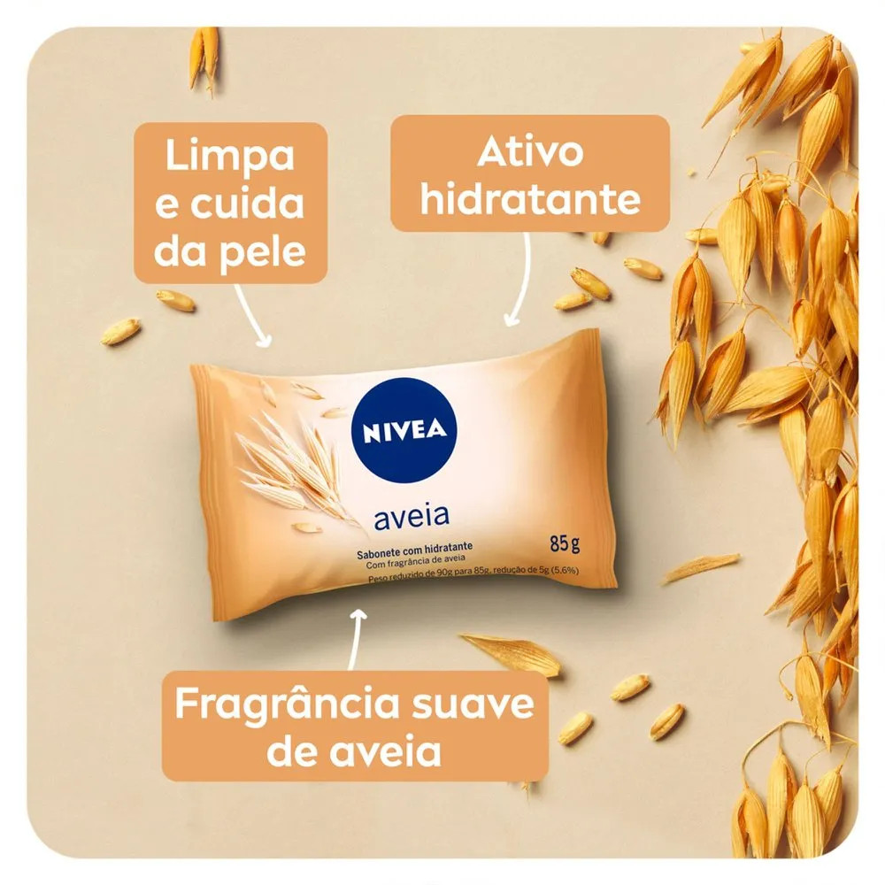 Nivea Sabonete em Barra Hidratante com Aveia 85g