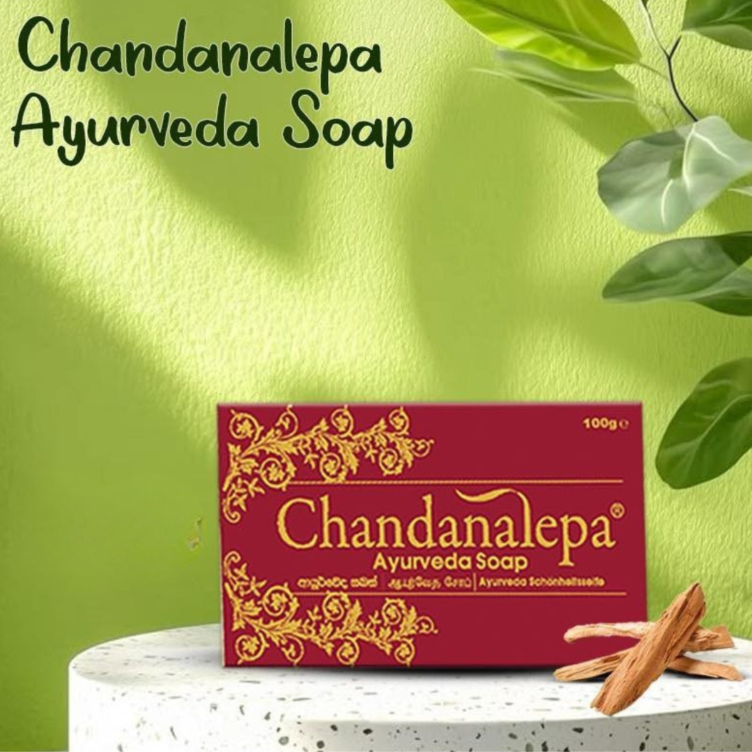 Chandanalepa Ayurvedic Herbal Soap 75g 5pcs – Natural Skin Cleansing